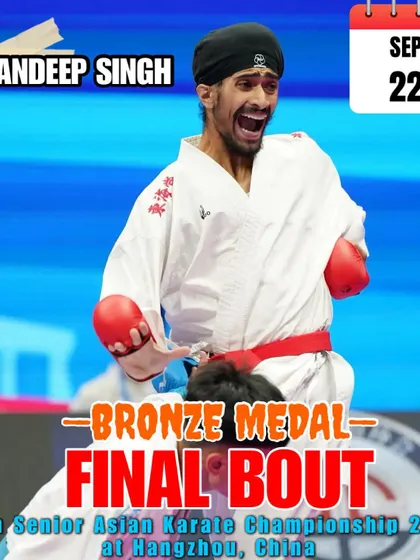A promotional graphic for my final bout at the Asian Championship. This journey is a testament to the hard work and dedication required to reach the top.