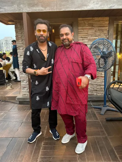 At Shankar sir's Diwali party with my DJ partner. These events are always a highlight of the festive season.
