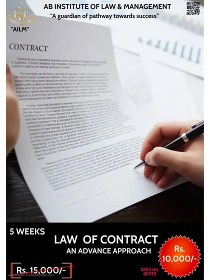 This 5 week course provides an advanced approach to the Law of Contract. It covers both academic principles and practical problem solving aspects to ensure you understand how contracts function in the real world.
