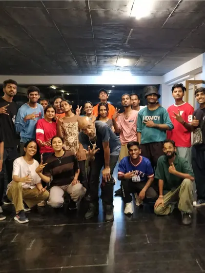 The crew after a masterclass with a guest artist. These workshops are an opportunity for our students to learn from some of the best dancers in the world.
