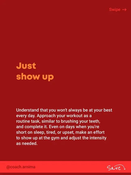 A guide to building discipline. It's about just showing up, being flexible, building accountability, fixing your sleep, and scheduling your workouts to make consistency easier.