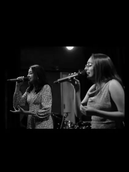Performing with a fellow singer during our Valentine's Day show. A duo performance can add a lovely dynamic to any event.