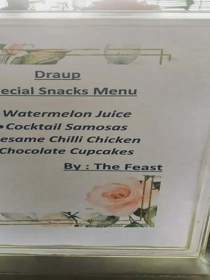 This is an example of a simple yet satisfying special snacks menu I can provide for your office events. It features a balanced selection of watermelon juice, cocktail samosas, sesame chili chicken, and chocolate cupcakes.