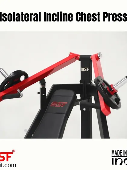 A close-up of the independent arms of the Isolateral Incline Chest Press, which ensures balanced strength development.