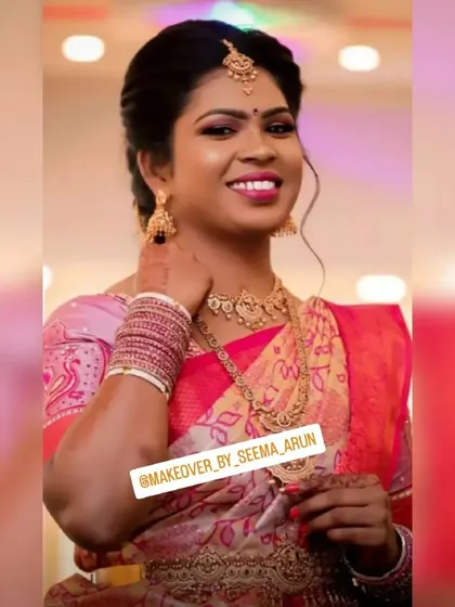 A close-up of this client's radiant smile after her engagement makeover. The makeup is designed to last through the entire event while looking fresh and natural.