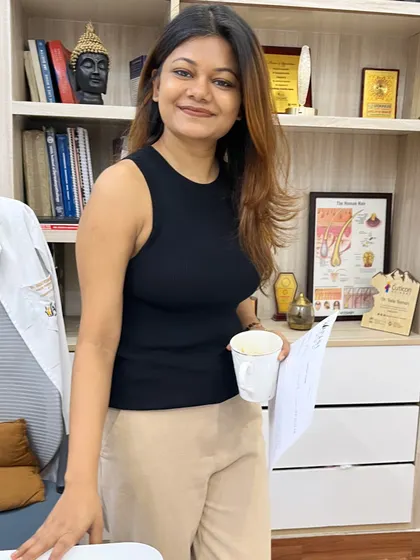 Starting the day with a coffee and a plan. My goal is to ensure every patient receives attentive care and leaves feeling more confident about their skin and hair.