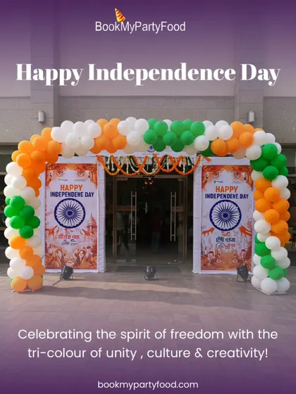 Celebrating the spirit of freedom with a tri-color balloon arch for an Independence Day event. We can create patriotic and festive decor for any national holiday or corporate celebration.