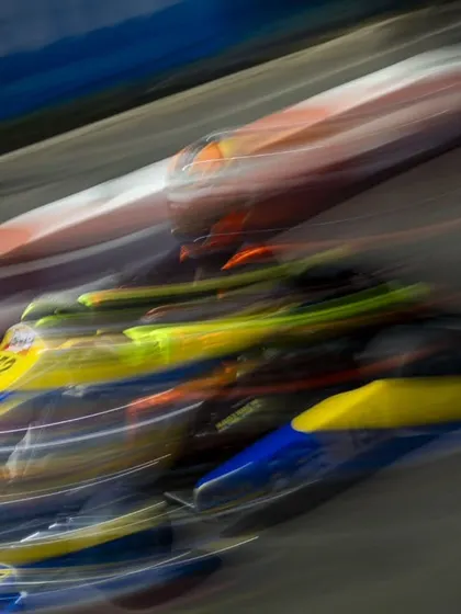 A blur of speed and color during the MECO FMSCI National Rotax Max Karting Championship. We push our Kart Republic chassis to the limit, showcasing the peak performance and racecraft we instill in every driver.