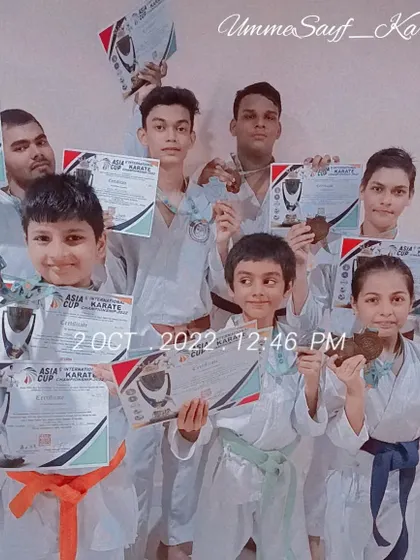A group of my champions from the Asia Cup. I always say, "Learn with perfection or don't learn it at all," and these students truly embody that spirit.