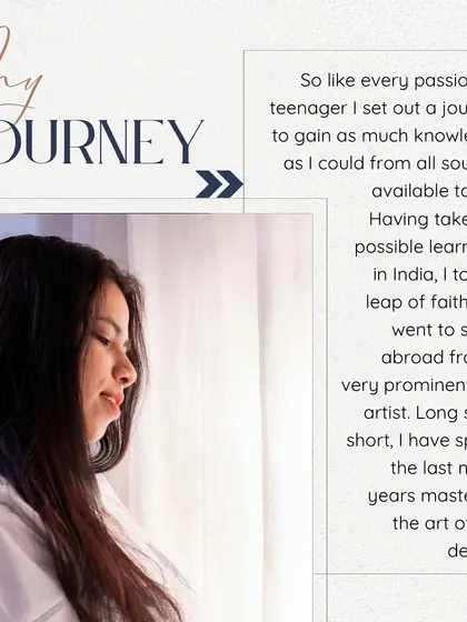 My journey started in my college days and led me to study abroad with a prominent nail artist. Now, I bring that expertise to my own students here in India.