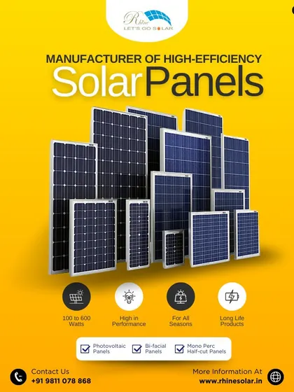 We are a manufacturer of high-efficiency solar panels, including Photovoltaic, Bifacial, and Mono PERC half-cut panels, ranging from 100 to 600 watts.