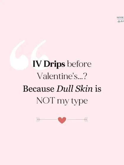 An IV Drip before a big date? Absolutely. Because dull skin is not my type, and this is the fastest way to get that lit-from-within glow.
