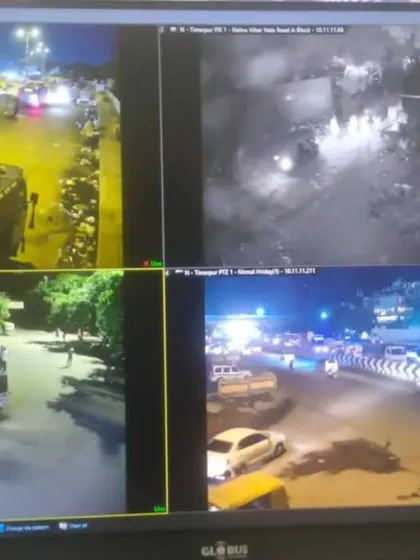 This screen shows the different types of views my cameras can provide on one monitor. You can see a standard color view, a bright night-vision feed, and even a thermal imaging view to detect activity in complete darkness.