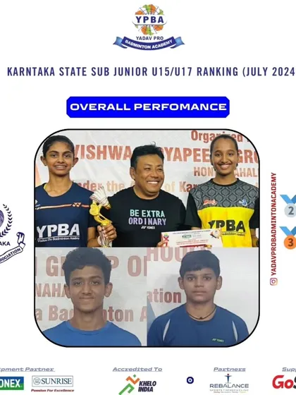 A collage celebrating our medal winners at the Karnataka State Sub Junior U15/U17 Ranking.