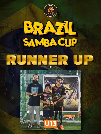 The U13 runner-up team from our internal Brazil Samba Cup 2024.