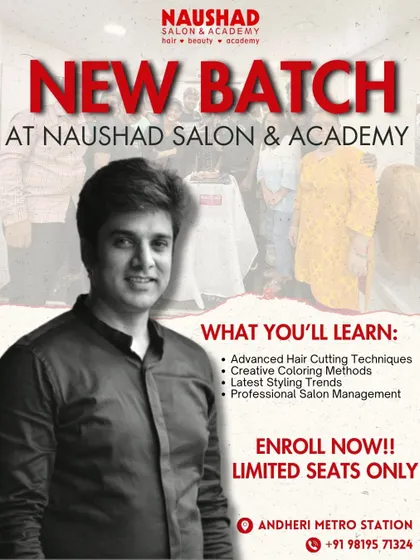 We have a new batch starting at the academy. You'll learn advanced hair cutting, creative coloring, and the latest styling trends. Enroll now as seats are limited.