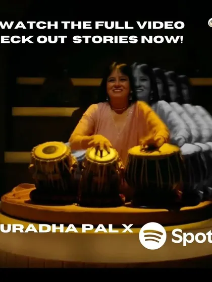 The promotional graphic for my collaboration with Spotify. This project was a game-changer, championing Indian classical music on a global digital platform and connecting our ancient rhythms with a modern audience.