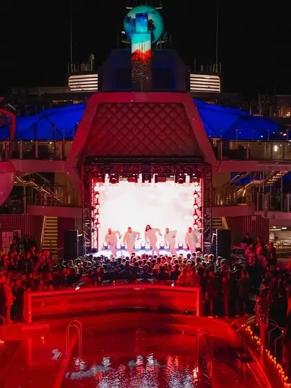 A high-energy party on a Mediterranean cruise ship, part of the Ambani-Merchant pre-wedding festivities. We handled the complex guest management for this global event, ensuring a smooth experience for all.