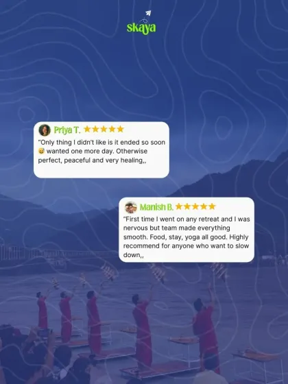 "The only thing I didn't like is it ended so soon." We love hearing feedback like this from our No Phone Retreat in Rishikesh. It was a perfect, peaceful, and healing experience.