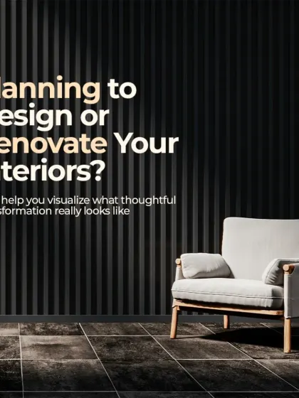 Planning to design or renovate your interiors? Let us help you visualize what a thoughtful transformation really looks like, starting with a single, well-designed armchair in a perfectly planned space.
