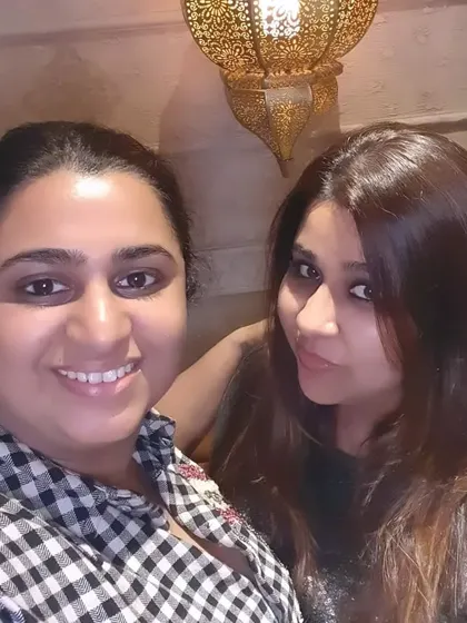 Another lovely photo of our founders, Chef Pooja and Khyati. Their partnership and shared vision are what make Gourmetly Yours special.