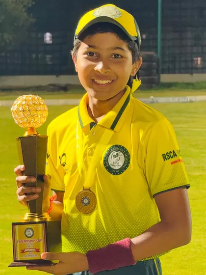 One of our rising stars with his well-deserved trophy and medal.