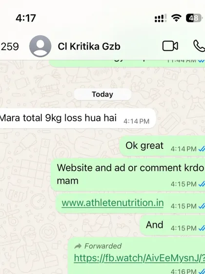 Another client sharing her success. A total of 9 kgs lost. My clients' results are my best advertisement.