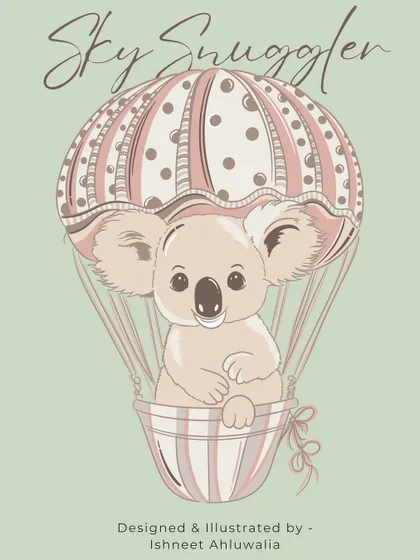 My art is also for the little ones. This "Sky Snuggler" print, featuring a cute koala in a hot air balloon, is perfect for adding a touch of gentle whimsy to a nursery.
