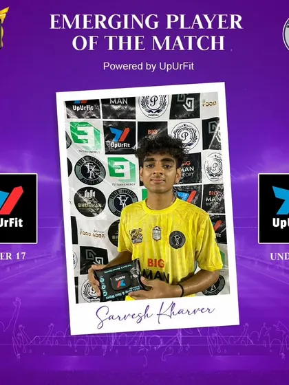 Sarvesh Kharver, a standout U-17 player, recognized for his emerging talent.