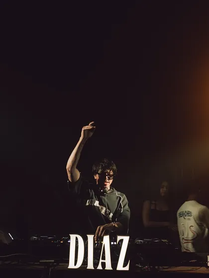A shot from my show at Diaz, Goa, with the crowd's hands in the air. The lighting and atmosphere were perfect for a night of Bollytech.