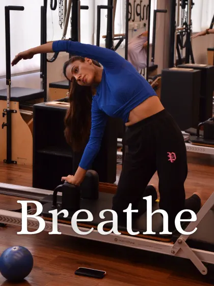 In Pilates, your breath is your superpower. It connects your mind to your body, deepens each movement, and helps you flow with control. Remember to inhale to prepare and exhale to engage.