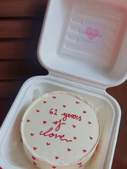 A bento cake celebrating an incredible 61 years of love. We are so honored to create cakes for such amazing milestones.