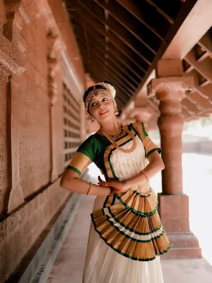 A duplicate of image 69, this side profile of a dancer is elegant and timeless, focusing on the details of her costume and pose.