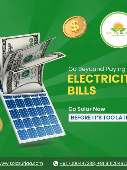 Go beyond just paying bills. This image creatively shows how a solar panel can become a source of income by saving you money that would otherwise be spent on electricity. Go solar before it's too late.