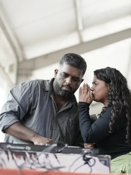 Our founder Arunn and a team member at the DJ console, making sure the music and vibe are perfect.