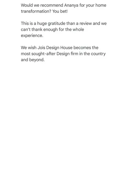 The conclusion of their review. Testimonials like this, which feel more like gratitude than a transaction, are what fuel my passion for this work.