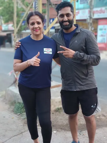 Our members successfully completing the "Namma Finix Run 5k". We organize community events like this to promote fitness outside the gym walls and celebrate achievements together.