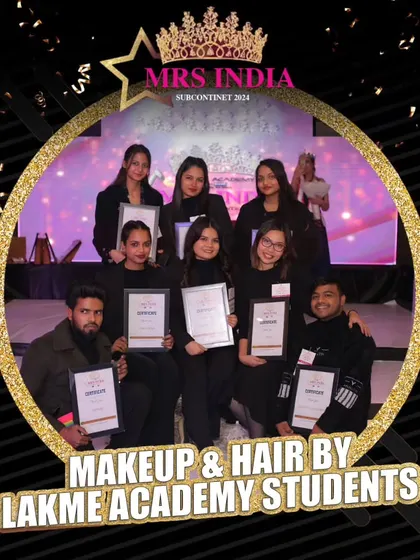 The team proudly displays their certificates after a successful event at Mrs. India Subcontinent 2024.