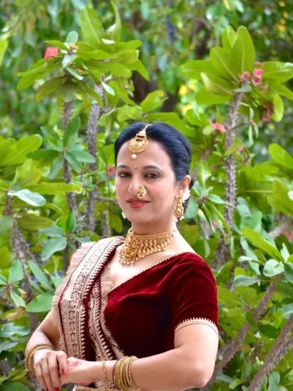 A portrait in my traditional dance attire. The intricate jewelry and costume add to the storytelling of a classical or semi-classical performance.