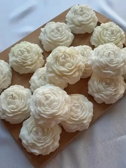 A bulk order of my white peony candles, ready to be packaged. They look so elegant and are perfect for wedding return gifts.