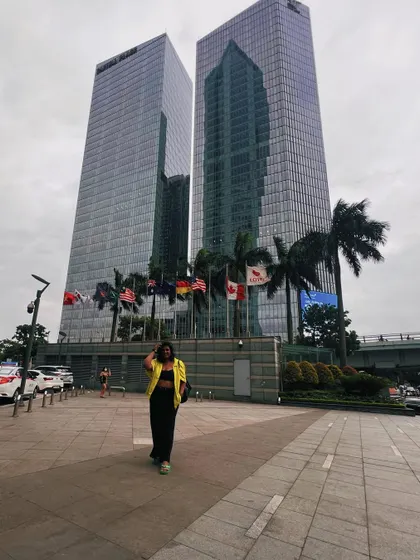 Exploring Hanoi in my favorite bright shirt. The city is gorgeous, and I loved walking around and taking in the sights. A comfortable outfit is a must for a day of sightseeing.