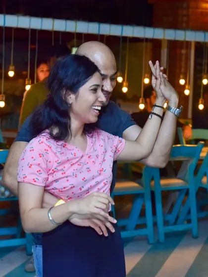 A happy and relaxed couple enjoying the music.