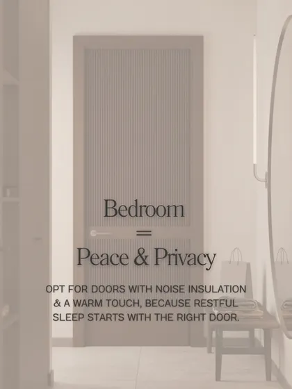 For a bedroom, peace and privacy are paramount. I recommend doors with noise insulation features like an EPDM gasket to ensure your rest is undisturbed.