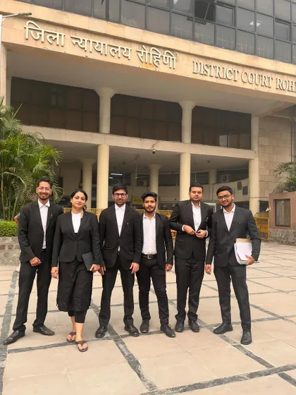 My team and I outside the District Court in Rohini, Delhi. We are prepared and present across various courts to handle your criminal law matters effectively, from bail applications to trials.