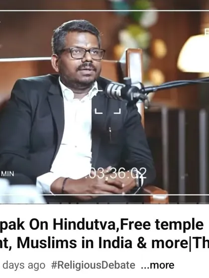 A still from my appearance on "The Raunac Podcast". We had a long-form discussion covering Hindutva, the free temple movement, and the position of Muslims in India from a civilizational perspective.