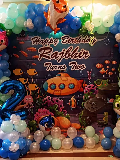 Our Baby Shark theme is perfect for creating a fun and memorable birthday experience.