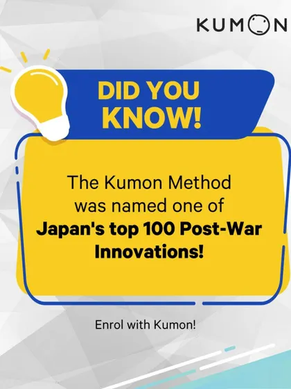 It's a fun fact that the Kumon method was named one of Japan's top 100 post-war innovations. This is a testament to its effectiveness and lasting impact on education.