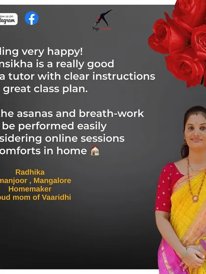 A duplicate of Radhika's feedback on my clear instructions for home practice.