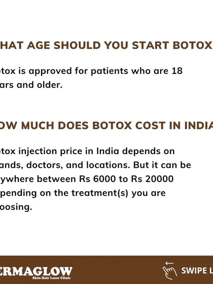 Here I answer two common questions about Botox. The treatment is approved for patients 18 and older, and the cost can vary. I always discuss pricing and suitability during our initial consultation to create a plan that works for you.