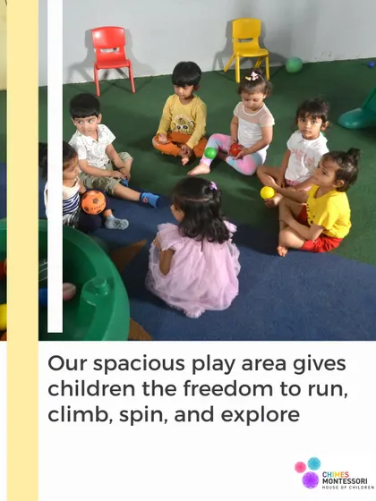 Our play area gives children the freedom to run, climb, and explore, building balance and strength in a fun environment.